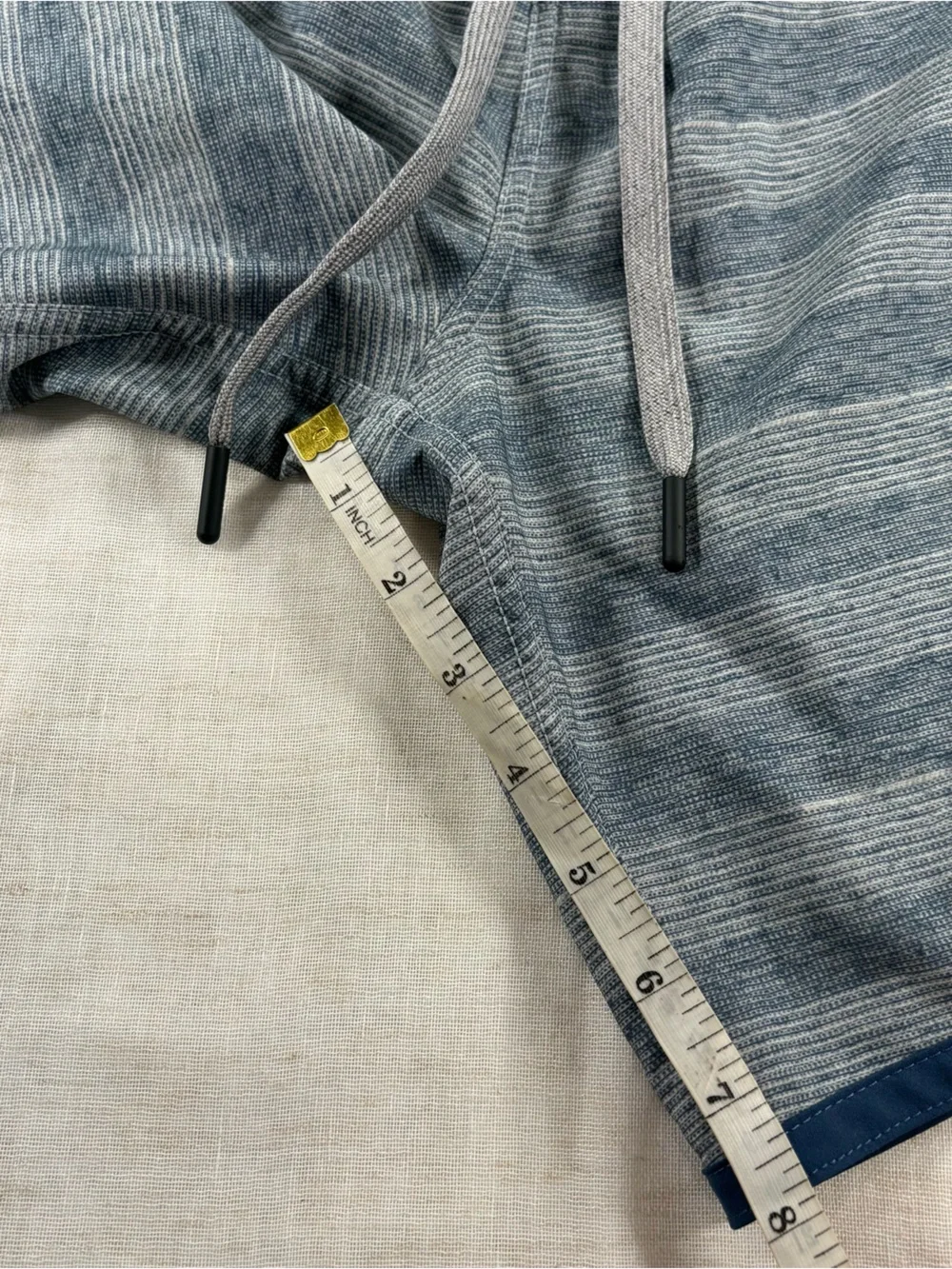 PrAna Striped Blue Knit Swim Shorts